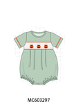 Green Pumpkin Smocked Bubble Aaria Tees