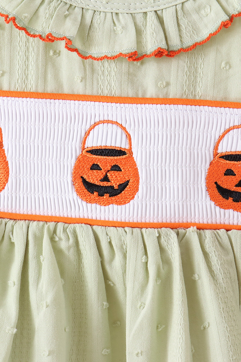 Green Pumpkin Smocked Ruffle Shorts Set - Aaria Tees Aaria Tees