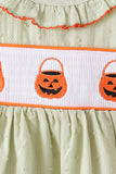 Green Pumpkin Smocked Ruffle Shorts Set - Aaria Tees Aaria Tees