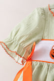 Green Pumpkin Smocked Ruffle Shorts Set - Aaria Tees Aaria Tees