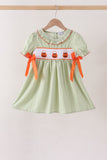 Green Pumpkin Smocked Dress - Aaria Tees Aaria Tees