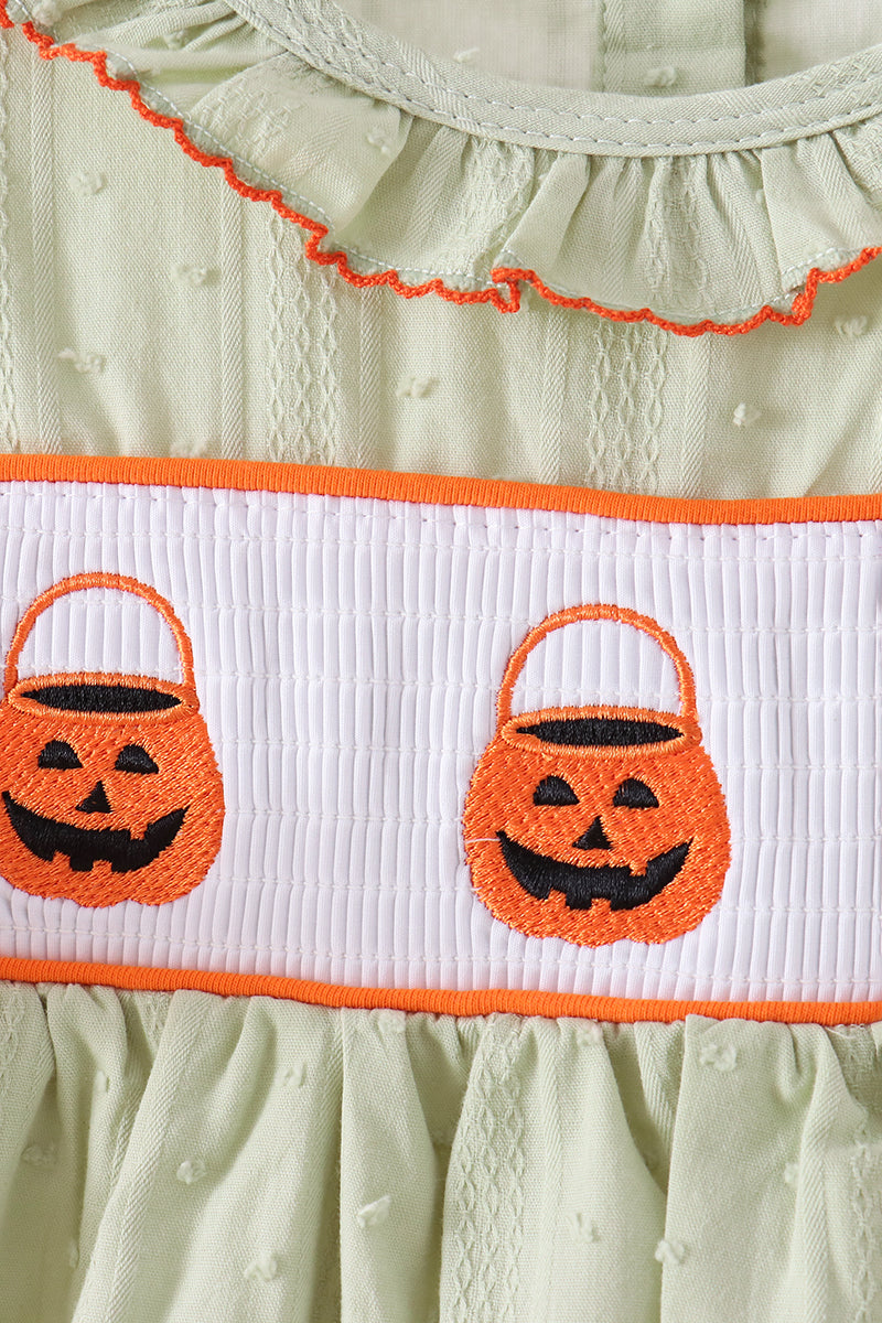 Green Pumpkin Smocked Dress - Aaria Tees Aaria Tees
