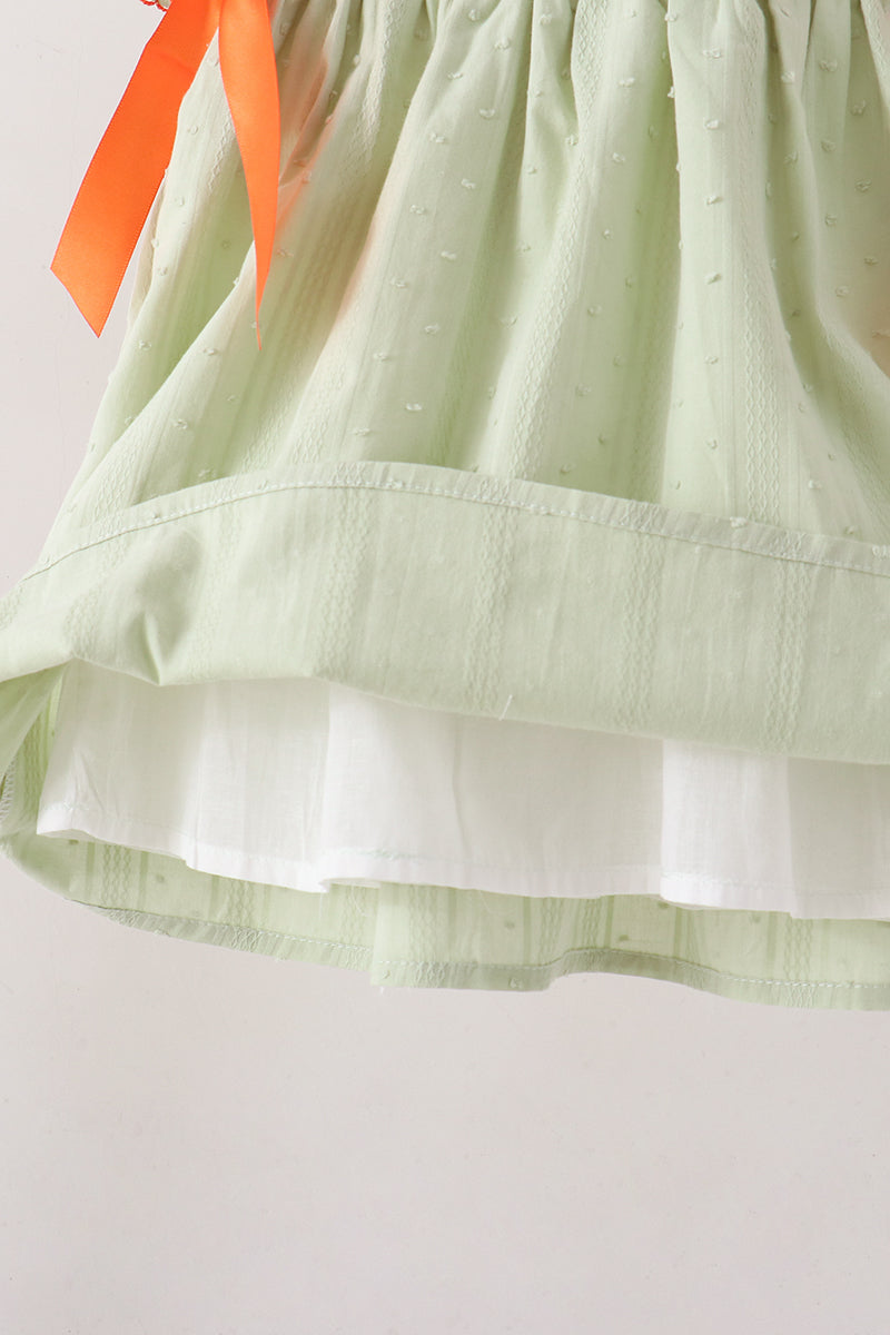 Green Pumpkin Smocked Dress - Aaria Tees Aaria Tees