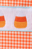 Orange Candy Smocked Gingham Jon Jon Aaria Tees