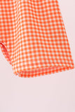 Orange Candy Smocked Gingham Jon Jon Aaria Tees
