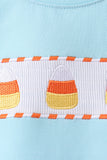 Blue Candy Smocked Gingham Shorts Set Aaria Tees