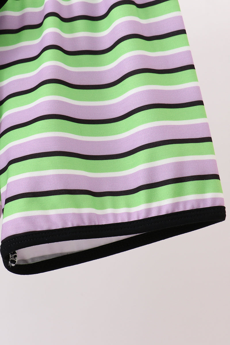 Black witch embroidery stripe shorts set - Aaria Tees Aaria Tees