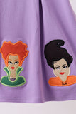 Purple witch applique dress - Aaria Tees Aaria Tees