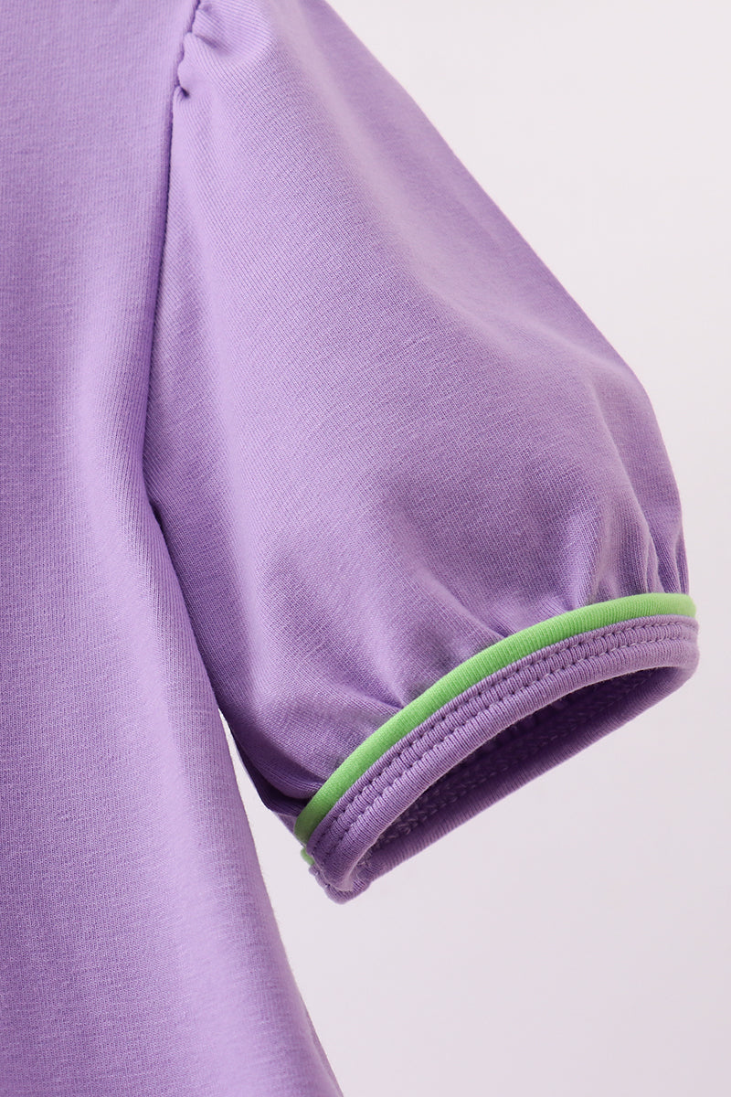 Purple witch applique dress - Aaria Tees Aaria Tees