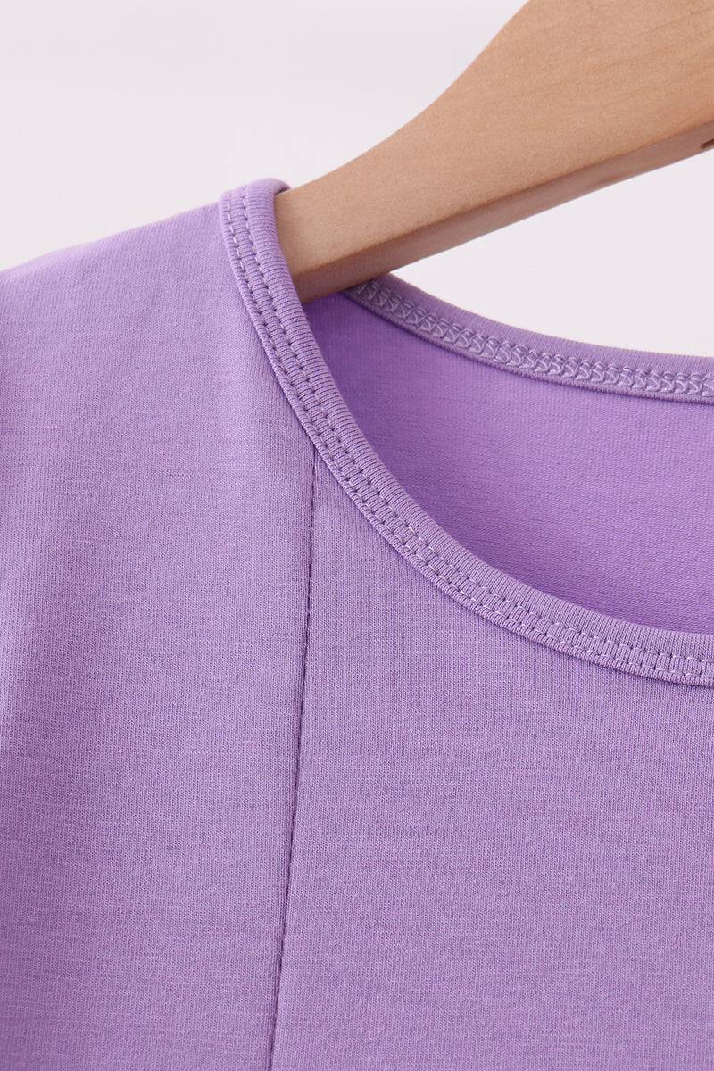 Purple witch applique dress - Aaria Tees Aaria Tees
