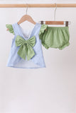 Blue Pumpkin Embroidery jacquard Ruffle Bloomer Set Aaria Tees