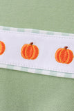 Green Pumpkin Embroidery Shorts Set Aaria Tees