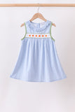 Blue Pumpkin Embroidery jacquard Ruffle Dress Aaria Tees