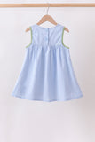 Blue Pumpkin Embroidery jacquard Ruffle Dress Aaria Tees