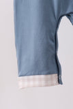 Teal Duck Embroidery Romper Aaria Tees