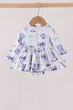Blue Bow Boots Bubble - Aaria Tees Aaria Tees