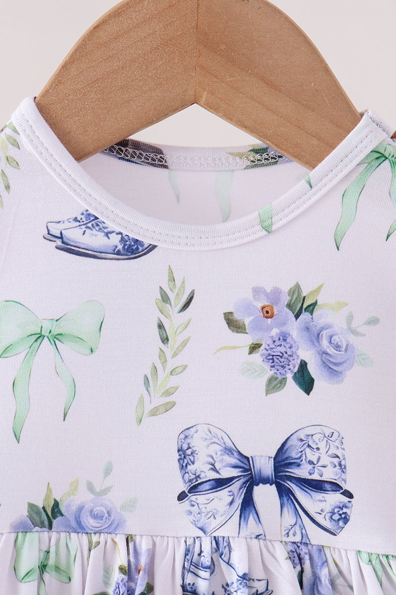 Blue Bow Boots Bubble - Aaria Tees Aaria Tees