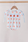 Blue Pumpkin Embroidery Bubble Aaria Tees