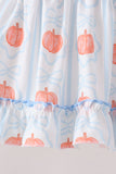 Blue Pumpkin Embroidery Ruffle Bloomer Set Aaria Tees
