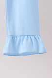 Blue Pumpkin Embroidery Ruffle Pants Set Aaria Tees
