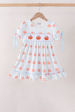 Blue Pumpkin Embroidery Ruffle Dress Aaria Tees