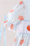 Blue Pumpkin Embroidery Ruffle Dress Aaria Tees