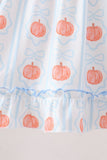 Blue Pumpkin Embroidery Ruffle Dress Aaria Tees