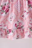 Pink Floral Bamboo Pants Set Aaria Tees
