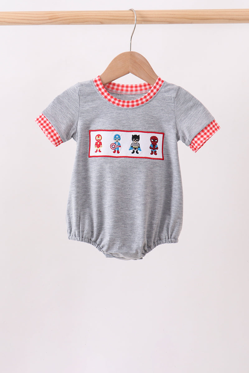 Grey character embroidery bubble - Aaria Tees Aaria Tees
