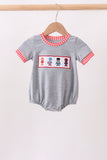 Grey character embroidery bubble - Aaria Tees Aaria Tees