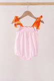Pink Gingham Candy Corn Bubble - Aaria Tees Aaria Tees