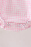 Pink Gingham Candy Corn Bubble - Aaria Tees Aaria Tees