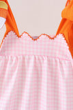 Pink Gingham Candy Corn Bloomer Set - Aaria Tees Aaria Tees
