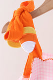 Pink Gingham Candy Corn Ruffle Shorts Set - Aaria Tees Aaria Tees