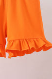 Pink Gingham Candy Corn Ruffle Shorts Set - Aaria Tees Aaria Tees