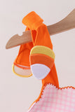 Pink Gingham Candy Corn Dress - Aaria Tees Aaria Tees