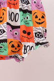 Orange Jack-O-Lantern  Applique Bow Bloomer Set Aaria Tees