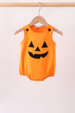 Orange Jack-O-Lantern  Applique Bubble Aaria Tees
