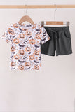 Gray Pumpkin Shorts Set Aaria Tees