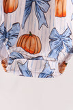 Blue Pumpkin Bow Bamboo Bubble Aaria Tees