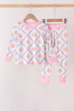 Pink Pumpkin Bow Bmaboo Pants Set Aaria Tees