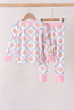 Pink Pumpkin Bow Bmaboo Pants Set Aaria Tees