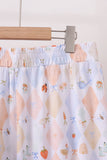 Blue Chicken Bow Bamboo Mom Pajama Pants Set Aaria Tees