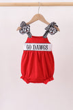 Red Georgia Go Dawgs Smocked Bubble - Aaria Tees Aaria Tees