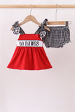 Red Georgia Go Dawgs Smocked Bloomer Set - Aaria Tees Aaria Tees