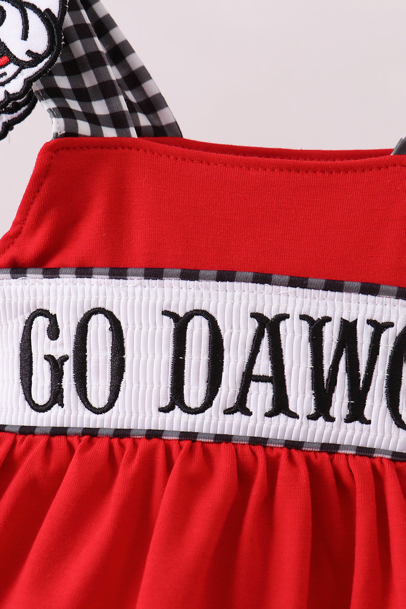 Red Georgia Go Dawgs Smocked Bloomer Set - Aaria Tees Aaria Tees