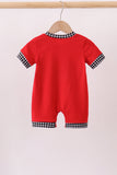 Red Georgia Go Dawgs Applique Romper - Aaria Tees Aaria Tees