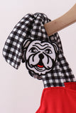 Red Georgia Go Dawgs Smocked Ruffle Shorts Set - Aaria Tees Aaria Tees