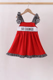 Red Georgia Smocked Dress - Aaria Tees Aaria Tees