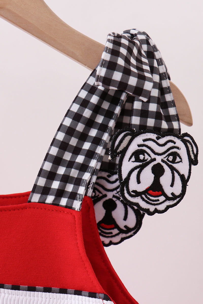 Red Georgia Smocked Dress - Aaria Tees Aaria Tees